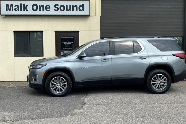 Chevrolet 2023 Traverse with professional window tint in North Bay